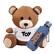 MOSCHINO 8888 品牌小熊娃娃收納輕量摺疊晴雨傘(四色選擇) 藍
