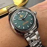 Vivienne Westwood薇薇安精品錶,編號：VW30318,38mm方形銀精鋼錶殼幾何立體圖形, Tiffany藍錶盤精鋼銀色錶帶
