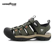 【Goodyear 固特異】歐胡島 男款護趾磁扣運動涼鞋 / GAMS63706 JP25 軍綠