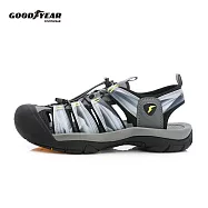 【Goodyear 固特異】希洛 男款束扣運動護趾涼鞋 / GAMS63728 JP25 灰