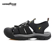 【Goodyear 固特異】希洛 男款束扣運動護趾涼鞋 / GAMS63720 JP25 黑