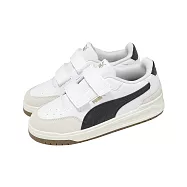 Puma 休閒鞋 Shuffle Downtown Lo V PS 中童 小朋友 白 黑 405663-01 20cm WHITE/BLACK