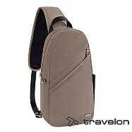 【Travelon 美國防盜包】Classic 防盜斜背包TL-42887N 榛果棕