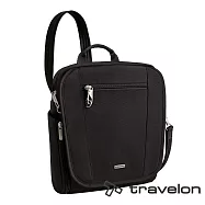 【Travelon 美國防盜包】防盜旅遊肩包/方形包/斜肩包TL-42472N- 炭黑