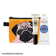 L&rsquo;OCCITANE 歐舒丹 極致呵護柔手組[護手霜+指緣油+狗狗零錢包]-多款可選-公司貨 乳油木+指緣油