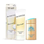 SHISEIDO 資生堂 安耐曬保濕潤色夏日必備組[防曬露60ml+水凝乳90g(任選)]-公司貨 膠原保濕