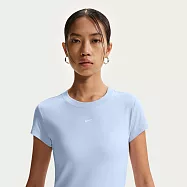 NIKE AS W NSW NK CHLL KNT MD CRP 女 短袖上衣 FV5509407 XS 藍色