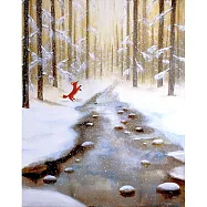 【玲廊滿藝】Miu.ch-雪花森林裡的小紅狐41x32cm