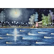 【玲廊滿藝】Jennifer Chang-你看，我們撈到一顆星星了38x54cm