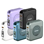 Papago 五代 固態磁吸10000mAh多功能防爆行動電源PA-WL721 紫