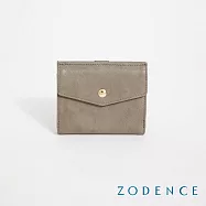 ZODENCE 進口真皮信封蓋短夾 淺咖