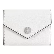 TORY BURCH 171714 內裏壓花皮革扣式三折小短夾.淺藍