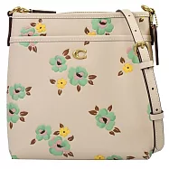 COACH CI183 Kitt 經典C 花卉印花斜背包.象牙白