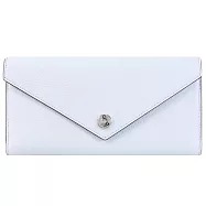 TORY BURCH 178256 內裏小狗壓花圖案扣式三折長夾.淺藍