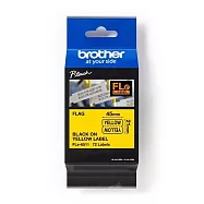 【Brother 兄弟】FLe-6511 定型旗幟標籤帶 黃底黑字 45*21mm