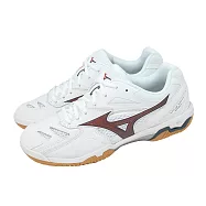 Mizuno 美津濃 羽球鞋 Wave Fang Pro 男鞋 女鞋 白 紅 膠底 緩震 運動鞋 71GA2100-02 24.5cm WHITE/RED
