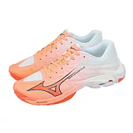 Mizuno 美津濃 排球鞋 Wave Lightning Elite 男鞋 橘 白 緩震 運動鞋 V1GA2600-80 30cm ORANGE/WHITE