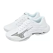 Mizuno 美津濃 排球鞋 Wave Lightning Elite 男女鞋 白黑 緩震 運動鞋 V1GA2600-83 24cm WHITE/BLACK