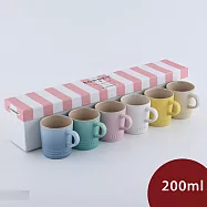 Le Creuset 雪酪系列 英式卡布奇諾杯組 咖啡杯 茶杯 200ml 6入 海岸藍/薄荷綠/雪紡粉/艾莉絲黃/沙丘白/棉花白