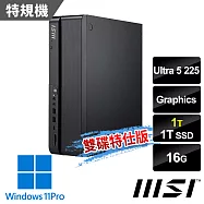 msi微星 PRO DP80 AI A2G-248TW 桌機 (Ultra 5-225/16G/1T SSD+1T/Win11Pro-雙碟特仕版)