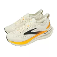 Brooks 慢跑鞋 Glycerin GTS 23 男鞋 白橘 甘油系列23代 氮氣中底 1105031D228 26cm WHITE/ORANGE