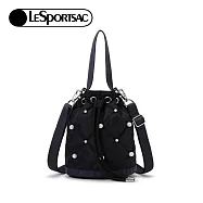LeSportsac 2026夏季新品 Drawst Bucket W Pearls小型斜背水桶包(2089) HG51深海珍珠