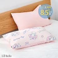 (超值組合)義大利La Belle《Sanrio-夢幻甜心美樂蒂》ICECOOL眠綿冰涼感信封枕套--2入+大容量洗衣袋