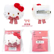三麗鷗Sanrio角色臉型軟萌絨毛髮夾1入A301 23瀏海夾(Hello Kitty凱蒂貓/酷洛米/大耳狗/人魚漢頓)化妝夾適裝飾痛包.偶像推活 凱蒂貓