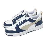 Puma 休閒鞋 Rebound V6 Low 男鞋 藍 復古 低筒 392328-55 27cm WHITE/NAVY