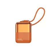 【GUXON】10000mAh 極方塊固態雙線行動電源 行充 固態行充 自帶線行動電源 落日橘