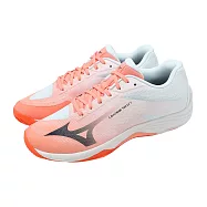 Mizuno 美津濃 排球鞋 Lightning Select 男鞋 白 支撐 包覆 運動鞋 V1GA2670-80 26cm WHITE/ORANGE