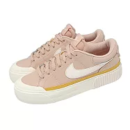 Nike 休閒鞋 W Court Legacy Lift 女鞋 粉 皮革 厚底 增高 DM7590-202 25cm ROSE/BEIGE