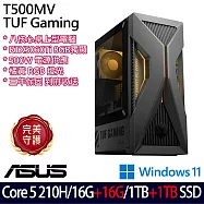 ★全面升級★ASUS 華碩 H-T500MV-05210H015W6T 電競桌上型電腦 (Core 5 210H/16G+16G/1TB+1TB/RTX5060Ti)