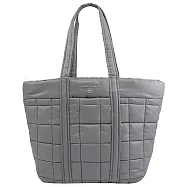 MICHAEL KORS STIRKING 金屬LOGO尼龍肩背托特包.灰 大
