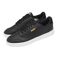 Puma 休閒鞋 Shuffle Perf 男鞋 黑 復古 皮革 板鞋 380150-03 27cm BLACK/GOLD