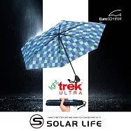 德國EuroSCHIRM 超輕量折疊傘.登山雨傘 戶外健行傘 抗強風雨傘 手動折傘 輕量颶風傘 方格亮藍