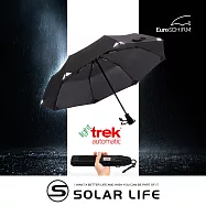 德國EuroSCHIRM 高彈性抗鏽自動傘(黑/反光).登山雨傘 戶外健行傘 抗強風雨傘 自動折疊傘 輕量颶風傘