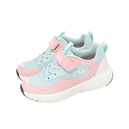 Fila 休閒鞋 J832A 中大童鞋 藍 魔鬼氈 運動鞋 2J832A553 20cm BLUE/PINK