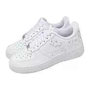 Nike 休閒鞋 Wmns Air Force 1 07 女鞋 白 花卉 AF1 IR8637-100 25.5cm WHITE/SILVER