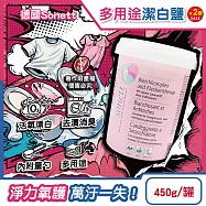 (2罐超值組)德國Sonett律動-過碳酸鈉活氧漂白居家多用途衣物汙垢潔白鹽450g/粉罐(內附量勺,餐廚用具萬用去漬粉,洗碗機體消臭助洗劑,洗衣槽氧系清潔劑)
