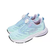 Fila 慢跑鞋 J808A 中大童鞋 女鞋 小朋友 藍 旋鈕 運動鞋 3J808A391 22cm BLUE/GREEN