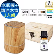 【ANDZEN 安得仁】USB超音波水氧機AZ-1250+隨身攜帶木盒(買就送澳洲精油10mlx1瓶/薰香機/加濕器/香氛機/擴香機/負離子) 白色