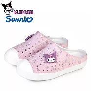 【HELLO KITTY】童鞋 KUROMI 酷洛米 洞洞鞋 雨鞋 穆勒鞋 布希鞋 防水 輕量 27 紫色