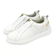 Royal Elastics 休閒鞋 Icon V 男鞋 白 真皮 獨家彈力帶 回彈 經典 002461000 27cm WHITE/GOLD