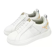Royal Elastics 休閒鞋 Icon V 女鞋 白 真皮 獨家彈力帶 回彈 經典 902461000 23cm WHITE/GOLD