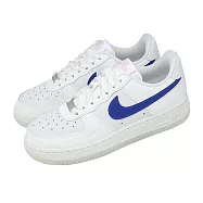 Nike 休閒鞋 Wmns Air Force 1 07 LV8 女鞋 白 經典 AF1 IW1235-121 23.5cm WHITE/BLUE