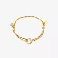 Pura Vida 美國手工 FRIENDSHIP RING 摯友圓環綠橘編織衝浪手環
