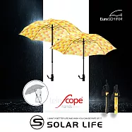 德國EuroSCHIRM 免持健行傘 小.登山雨傘 戶外健行傘 抗強風雨傘 免持雨傘 背包雨傘 方格黃
