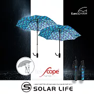 德國EuroSCHIRM 免持健行傘 小.登山雨傘 戶外健行傘 抗強風雨傘 免持雨傘 背包雨傘 方格藍