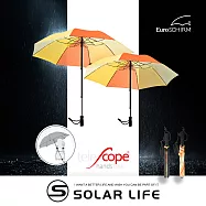 德國EuroSCHIRM 免持健行傘 小.登山雨傘 戶外健行傘 抗強風雨傘 免持雨傘 背包雨傘 橘黃